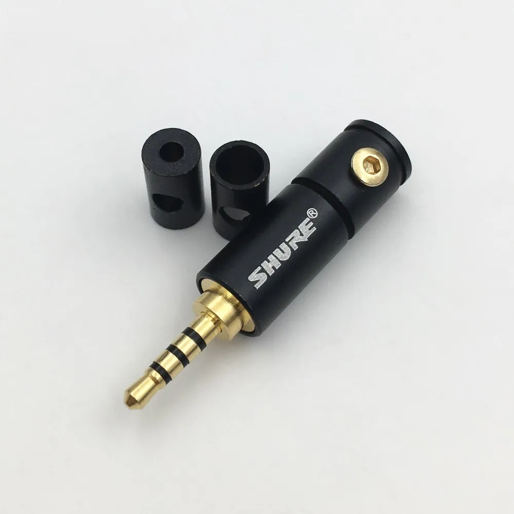 2.5mm 4 Pole 2 шт. 2,5 мм 3,5 3/4 полюса стерео штекер Jack 2,5/3,5 аудио разъем DIY припоя адаптер для Shure 2 мм 4 мм 6 мм кабель - Цвет: 2.5mm 4 Pole