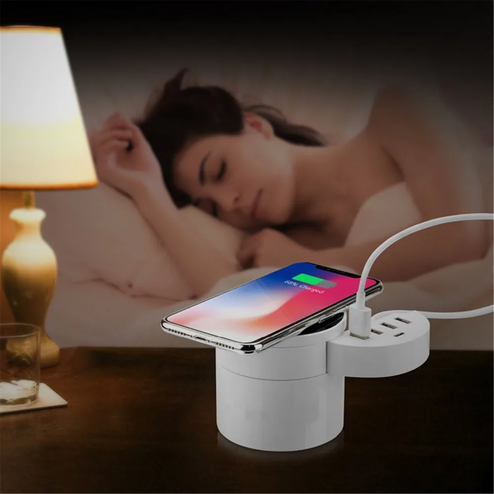 10А 10 портовый USB Type C быстрое настенное Беспроводное зарядное устройство