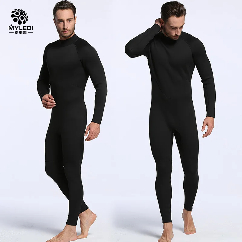 2mm men and women all black long sleeved trousers diving suit surf warm waterproof swimming | Спорт и развлечения