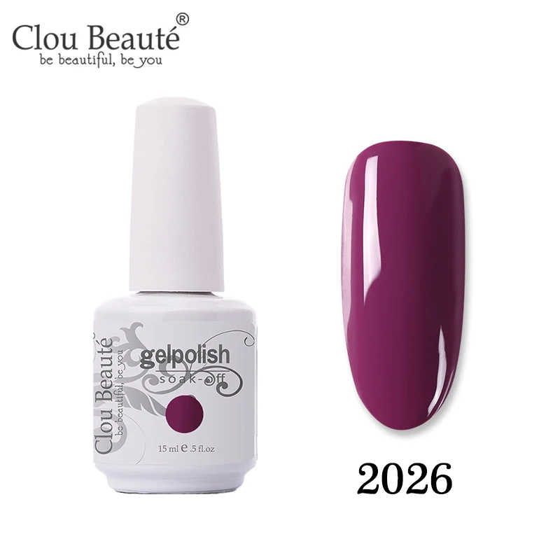 Clou Beaute цвет 15 мл Гель-лак для живописи гель для ногтей полуперманентный УФ лак для ногтей Soak Off Белый гель лак для ногтей - Цвет: 2026