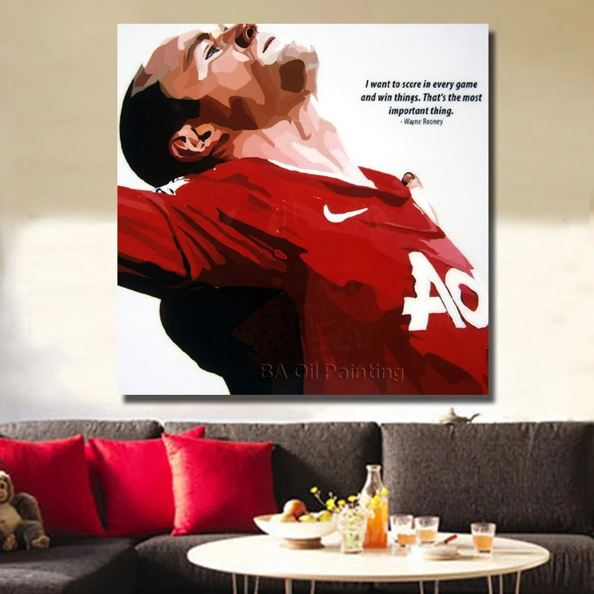 Бесплатная доставка для продажи горячая Распродажа Football постер поп арт ручная