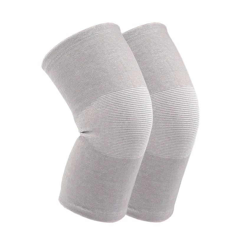 Бамбуковый уголь наколенники Поддержка зима теплая Толстая шерсть флис genouillere pour arthritic наколенники теннис фитнес пот колен - Цвет: LK82220