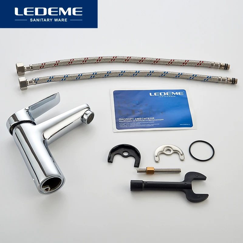 LEDEME Смеситель для умывальника латунь Цвет: хром L1051|bathroom basin faucet|basin faucetwater tap |