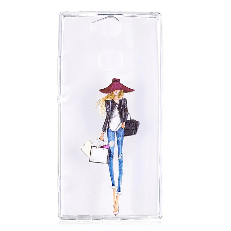 shopping girl Чехол YIESOM для sony Xperia L1 L2 XA XA1 XA2 Ultra XA1 Plus XZ1 XZ1 Compact E5, мягкий силиконовый чехол из ТПУ для sony XA2 Ultra - Цвет: shopping girl