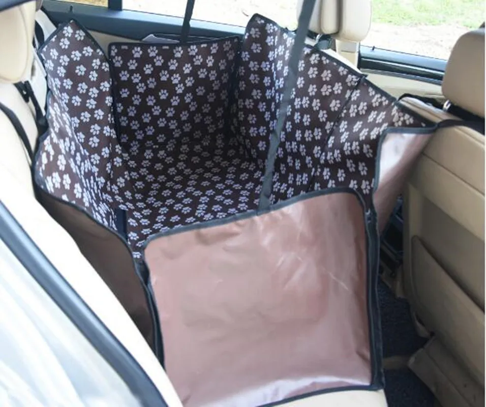 Кофе Ткань Оксфорд Paw pattern автомобиль животное Чехлы Водонепроницаемый сзади