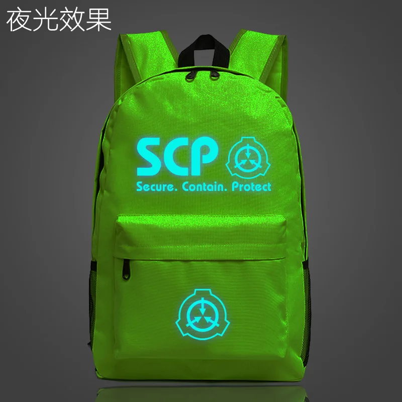 Style 7 SCP безопасный защищающий Школьный рюкзак, Светящийся рюкзак, Студенческая сумка, ежедневный рюкзак, светится в темноте, Mochila - Цвет: Style 7