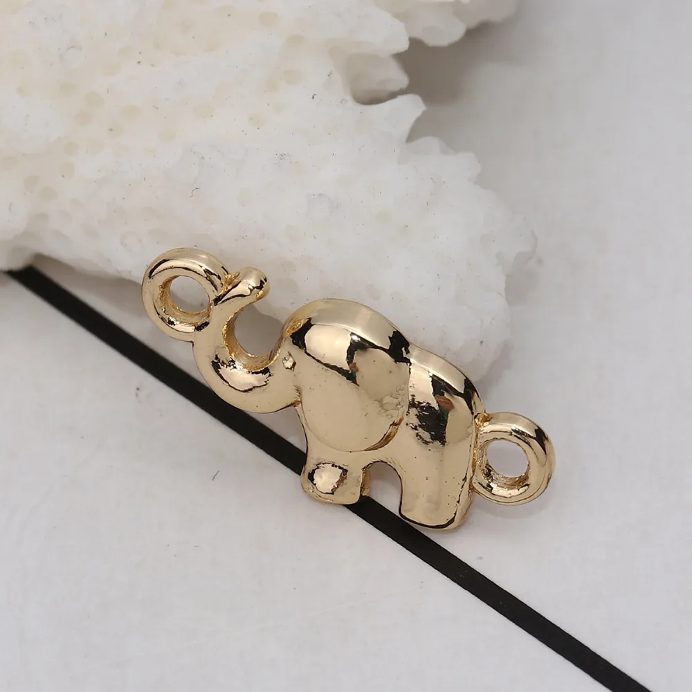 DoreenBeads разъемы из сплава цинка на основе слона животного золотого и серебряного