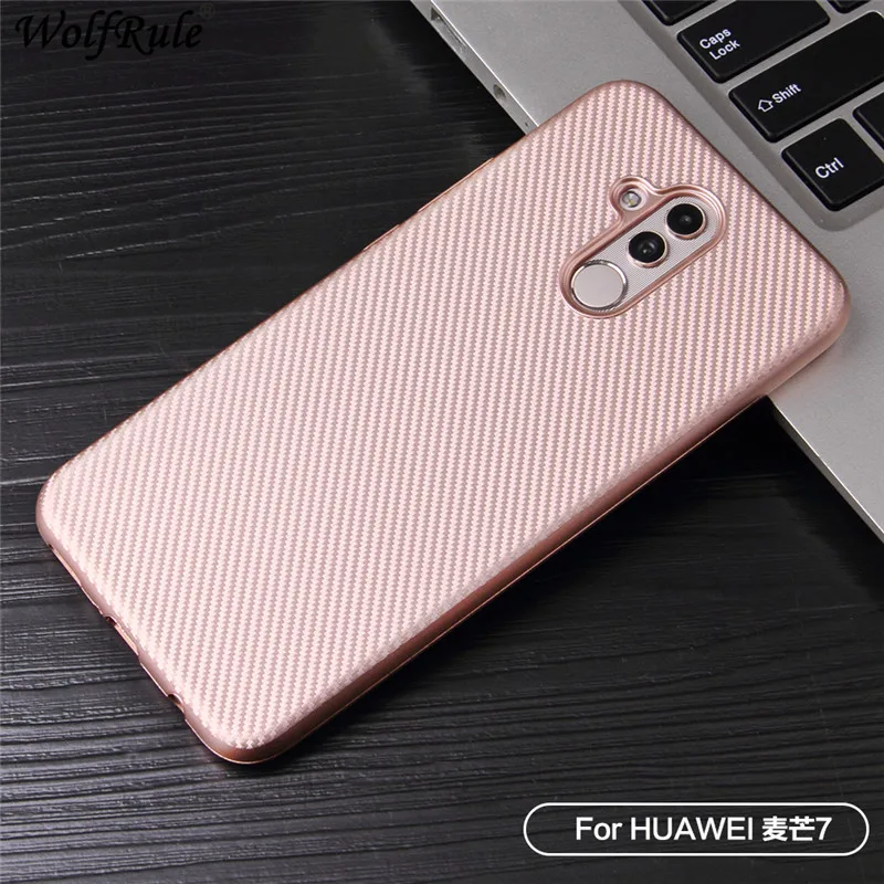 Huawei Mate 20 Lite чехол Maimang 7 роскошный с полной защитой из углеродного волокна Мягкий