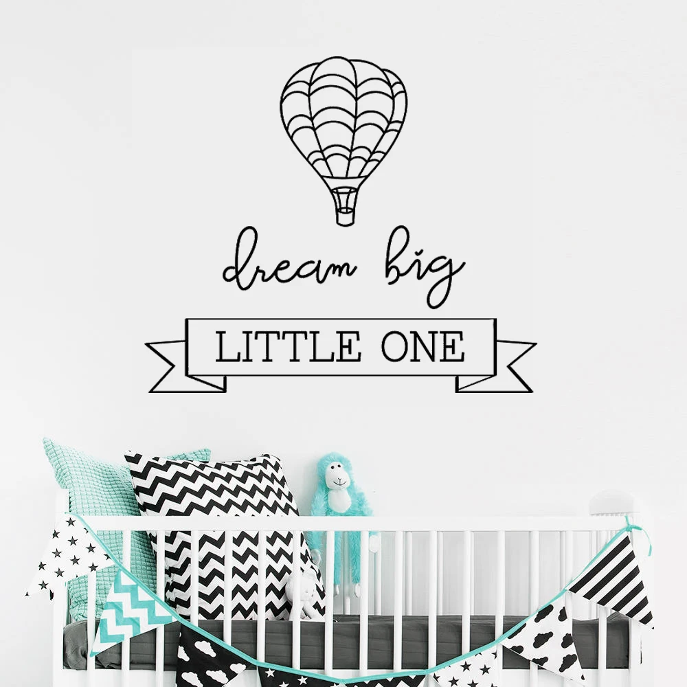 Dream Big Little One воздушный шар съемные наклейки на стену для детской спальни