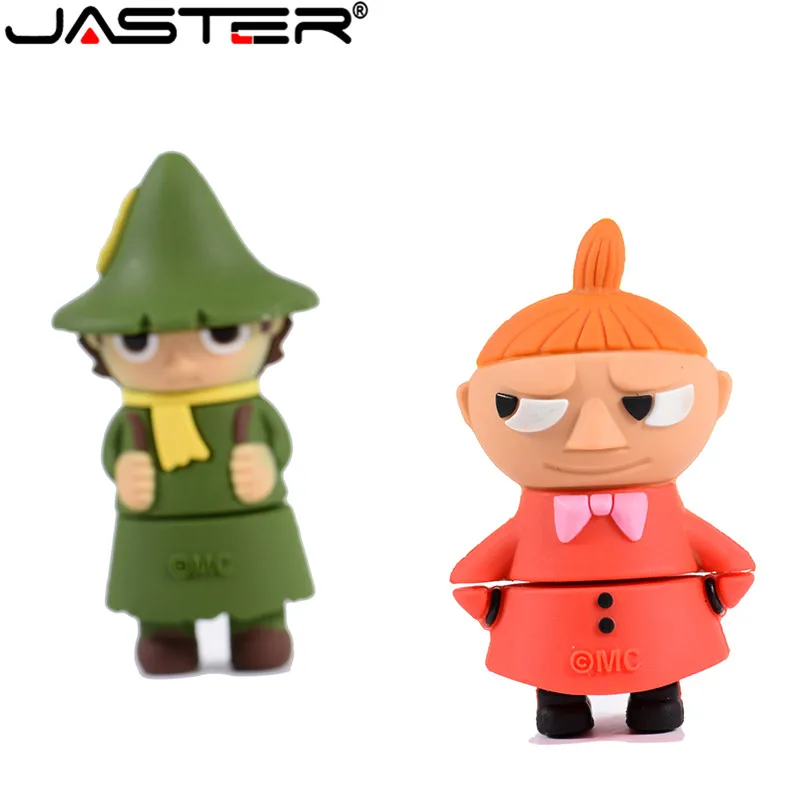 JASTER флеш-накопитель 64 ГБ, 32 ГБ, 16 ГБ, мультяшная карта памяти Moomin Valley, u-диск, милый маленький мой/Snufkin, usb флеш-накопитель, флешка
