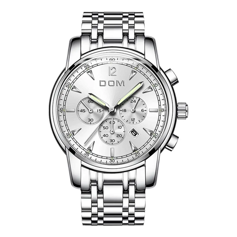 

Men's Watches Military Luxury Brand Watch Mens Quartz Stainless Steel Clock Fashion Chronograph Watch Man Relogio Masculino 2019