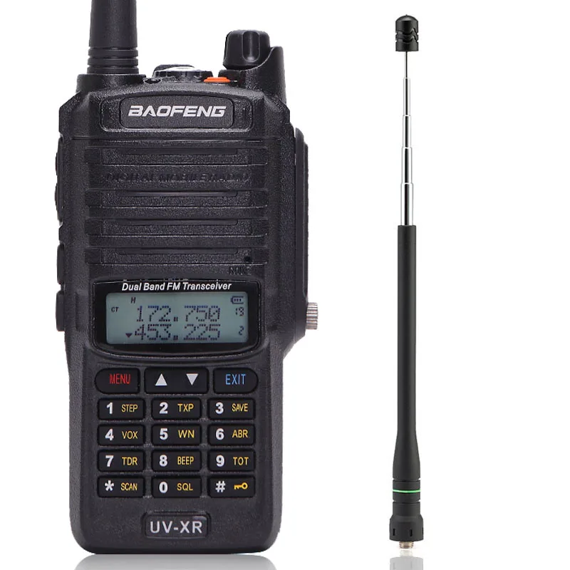 add Telescopic anten Baofeng UV-XR 10 Вт радио двухдиапазонный cb радио IP67 Водонепроницаемый Мощный Walkie Talkie 10 км дальность двухстороннее радио для охоты - Цвет: add Telescopic anten
