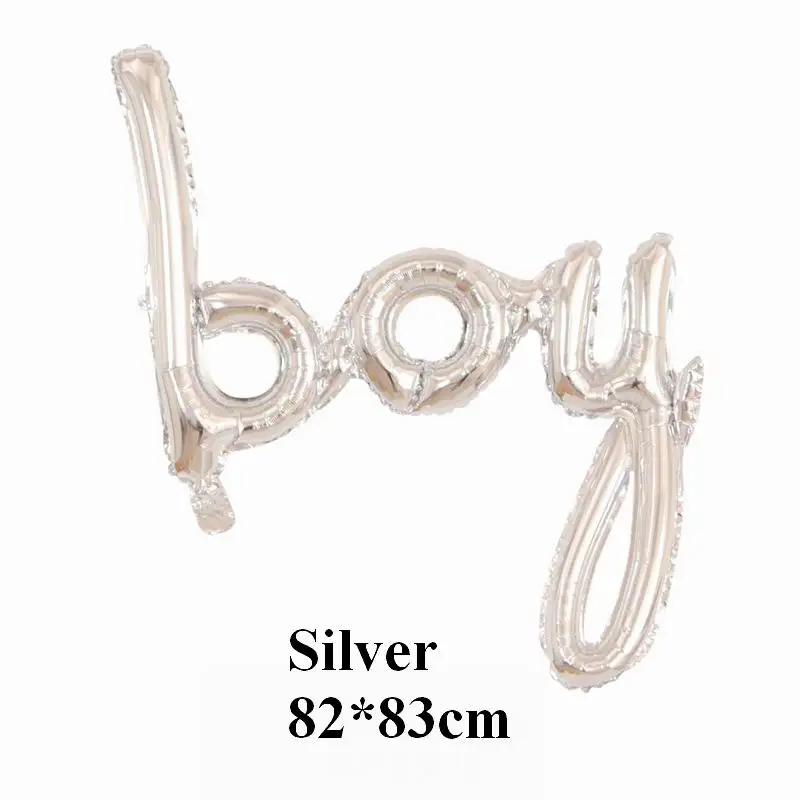 silver boy Jumbo One/Детские воздушные шары из фольги для мальчиков и девочек, детские вечерние украшения для вечеринки - Цвет: silver boy
