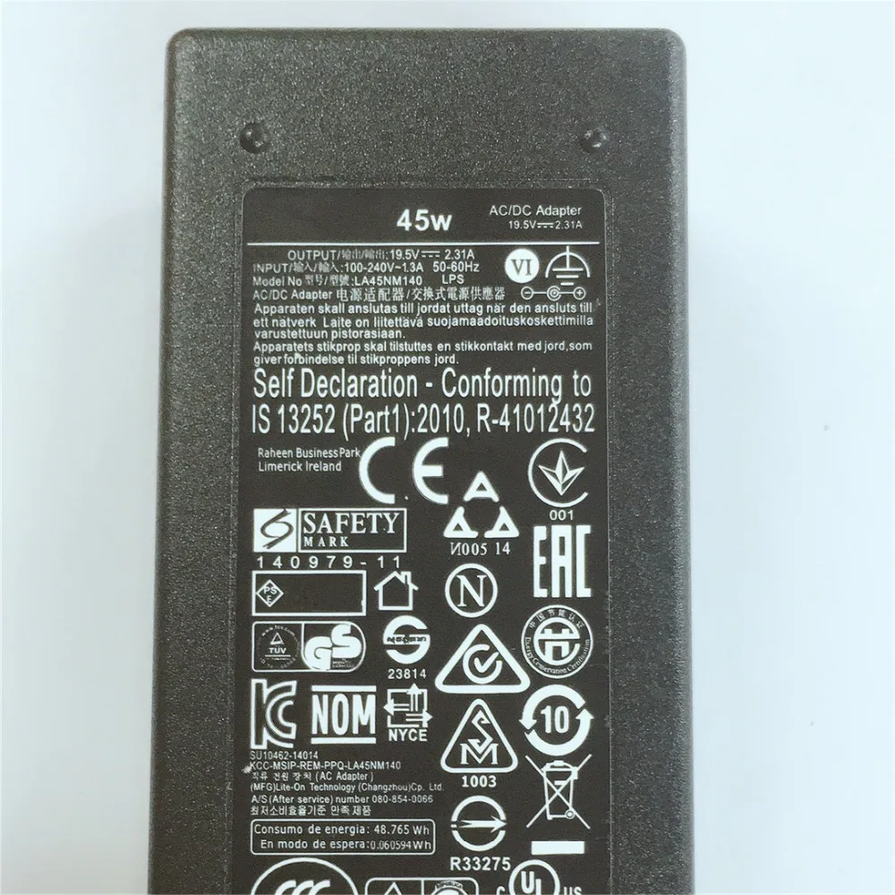 7XINbox 19 5 V 2.31A 45W DA45NM140 LA45NM140 HA45NM140 оригинальный адаптер для Dell Inspiron 11 3000 15 7000 зарядное