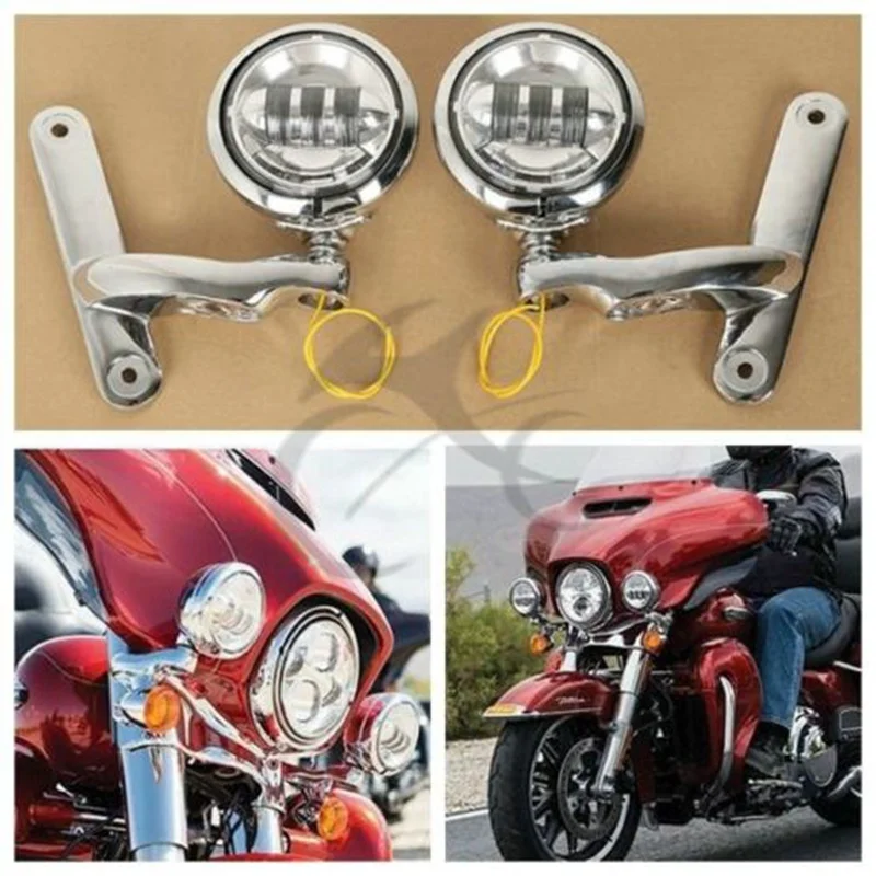 Motorcycle 4 1/2 &quotсветодиодный вспомогательный освещение кронштейны для Харли ст 2009