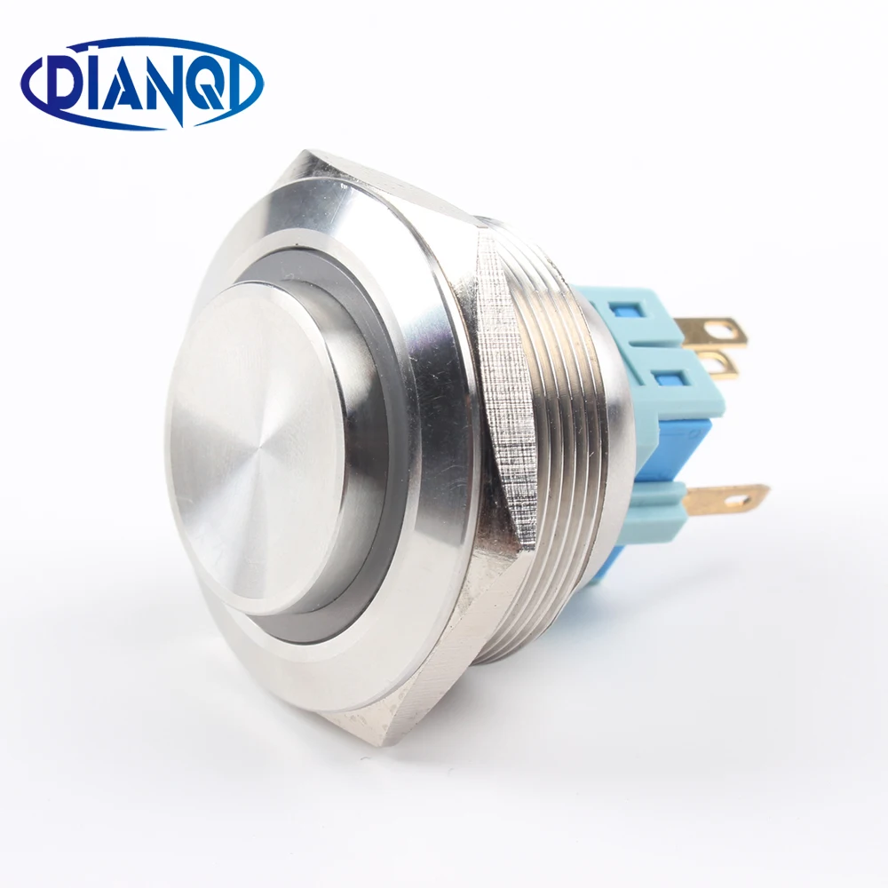 Металлический кнопочный переключатель из нержавеющей стали Круглый Мгновенный