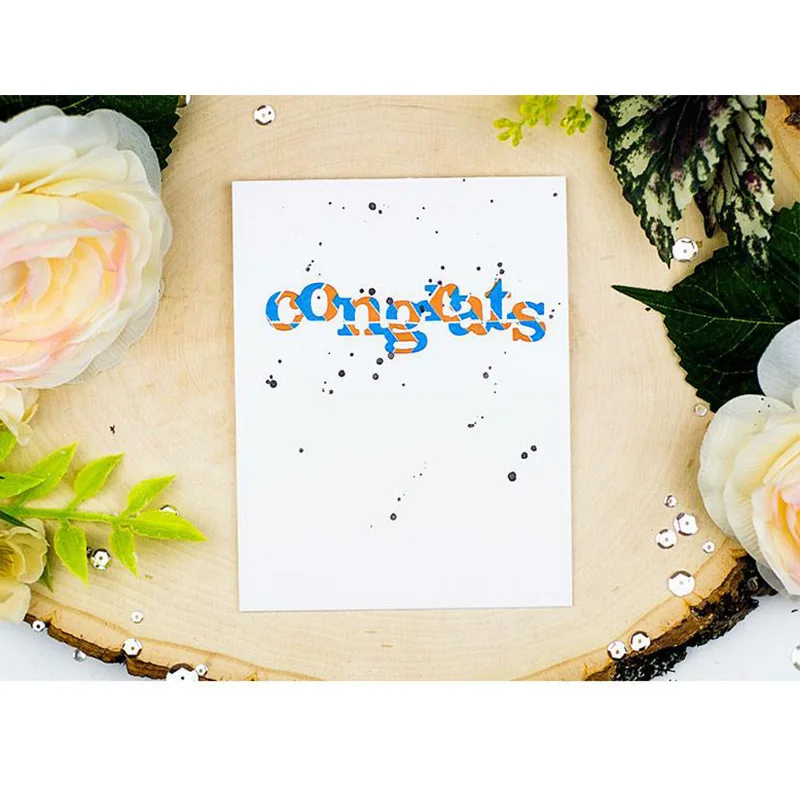 Congrats металлические режущие штампы в форме букв трафареты для рукоделия
