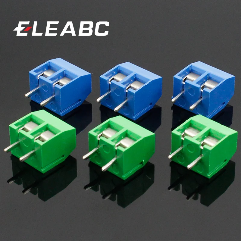 20 шт./лот Φ KF301 винт 2Pin 5 0 мм прямой контакт PCB винтовая Клеммная колодка