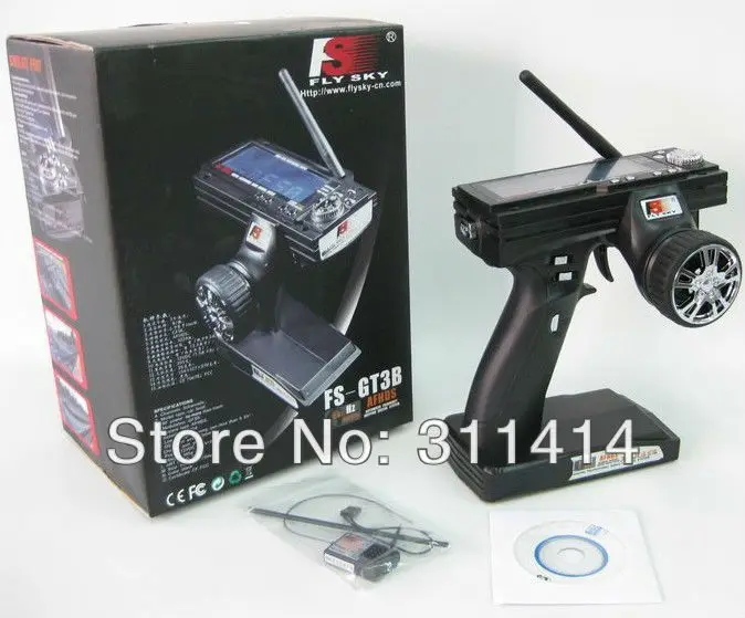 1 шт. Flysky FS-GT3B FS GT3B 2 4G 3CH Gun RC System передатчик с приемником для радиоуправляемого