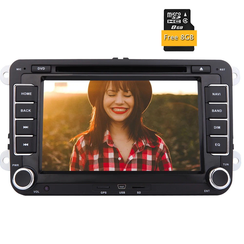 2 Din 7 Inch Car DVD Player For VW/Volkswagen/Passat/POLO/GOLF/Skoda/Seat/Leon With GPS Navigaiton IPOD FM RDS Maps Radio Stereo |