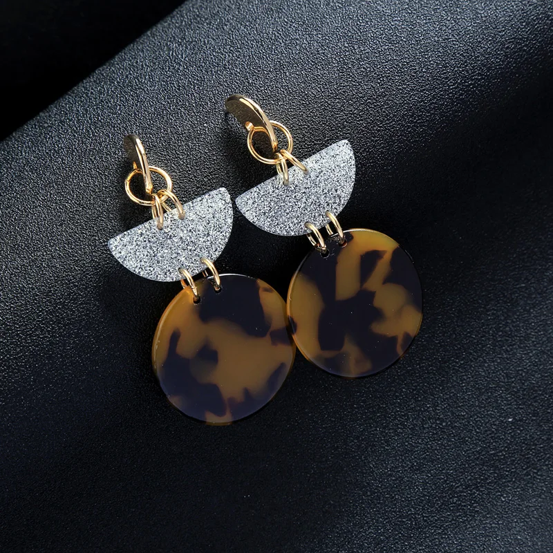 Розовые серьги-гвоздики с леопардовым принтом для женщин | Украшения и