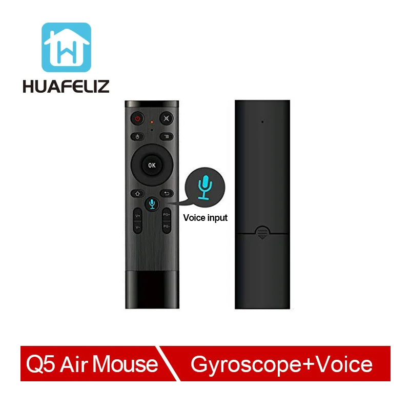 Пульт ДУ Q5 Air Mouse с голосовым управлением и гироскопом 2 4 ГГц | Электроника