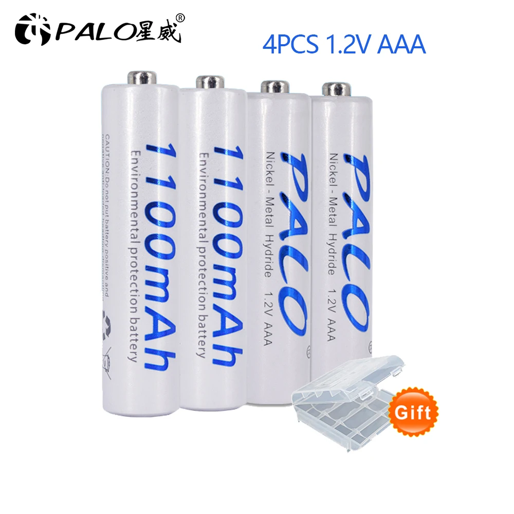 

PALO 4Pcs/lot 1100mAh 1.2V AAA Battery Baterias Bateria NI-MH 1.2V Rechargeable AAA Rechargeable Battery