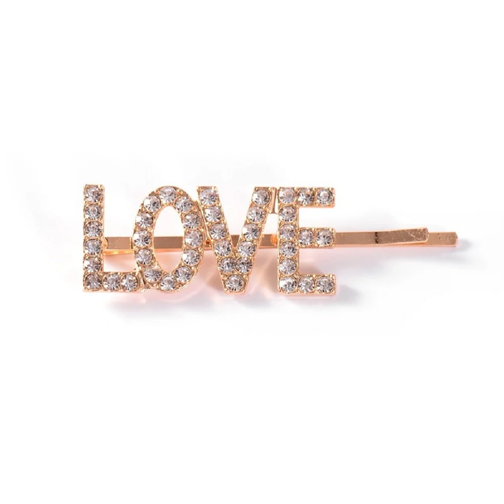3 шт./компл. Pretty LOVE надежда мечта хрустальные заколки для волос девушек Свадебные