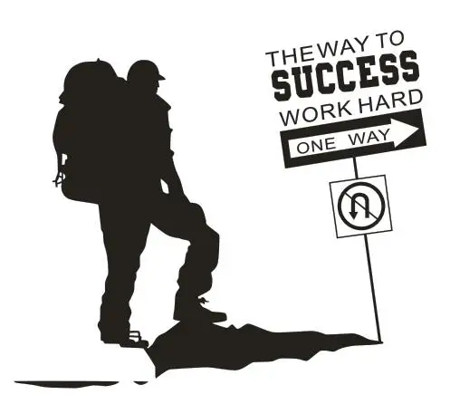 Скалолазание Наклейка на стену цитата работа успех скалолазание офис Спорт