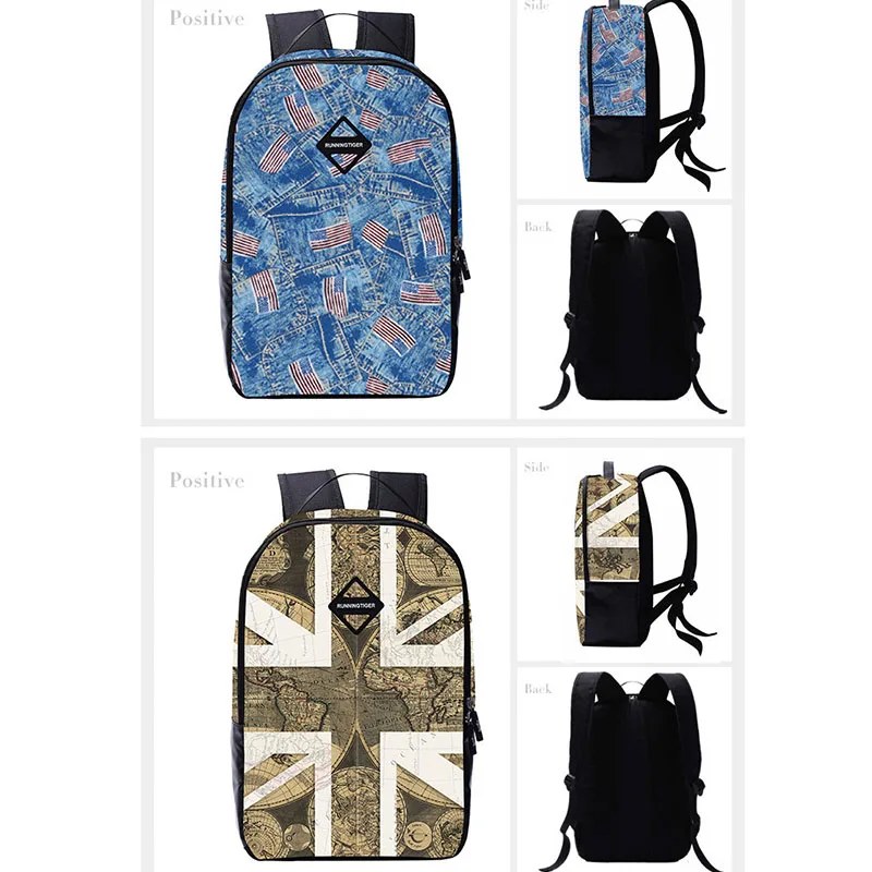 2019 новая горячая продажа флаги стран холщовые рюкзаки США Великобритания CA DE Flag