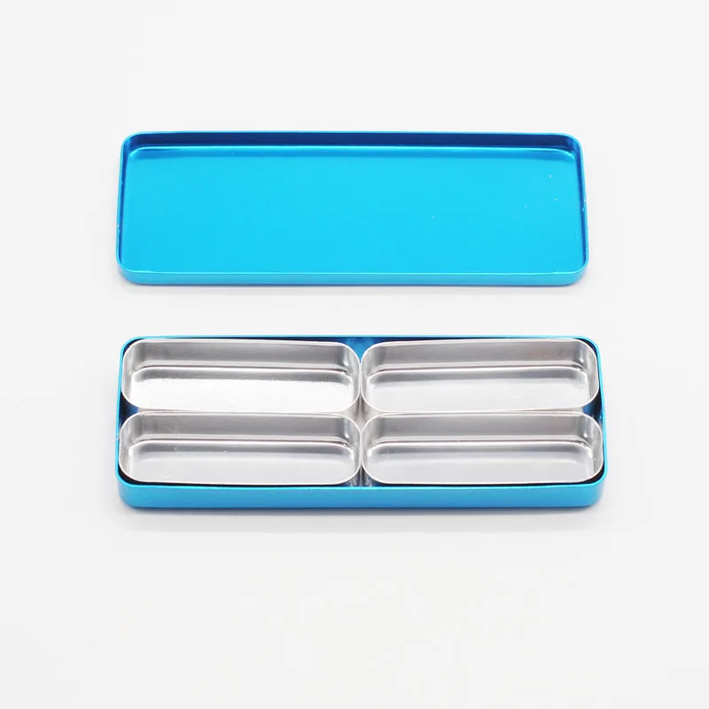 1Set 4Holes Blue 3 цвета 1 шт. стоматология лабораторная фреза держатель Блок стерилизатор чехол для дезинфекции Эндо коробка стойка - Цвет: 1Set 4Holes Blue