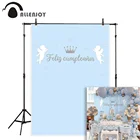 Фон для фотосъемки Allenjoy голубой розовый маленький ангел фон для фотосъемки вечеринки в честь Дня рождения детский душ Фотофон фото