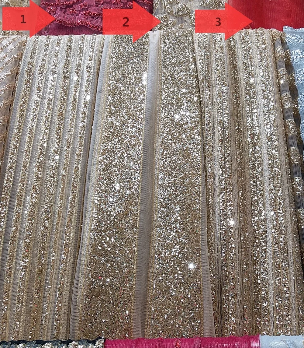 Новинка 2017 блестящее кружево из тюля хорошего качества с золотой вышивкой для