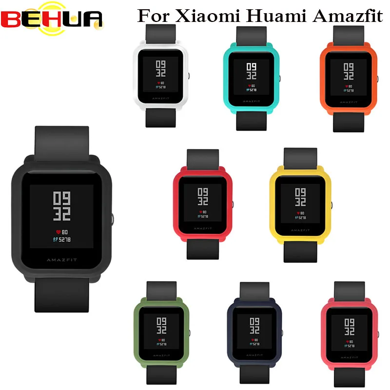 Мягкий чехол Silcone для Xiaomi Amazfit Bip BIT PACE Lite молодежная защитная рамка часов корпус