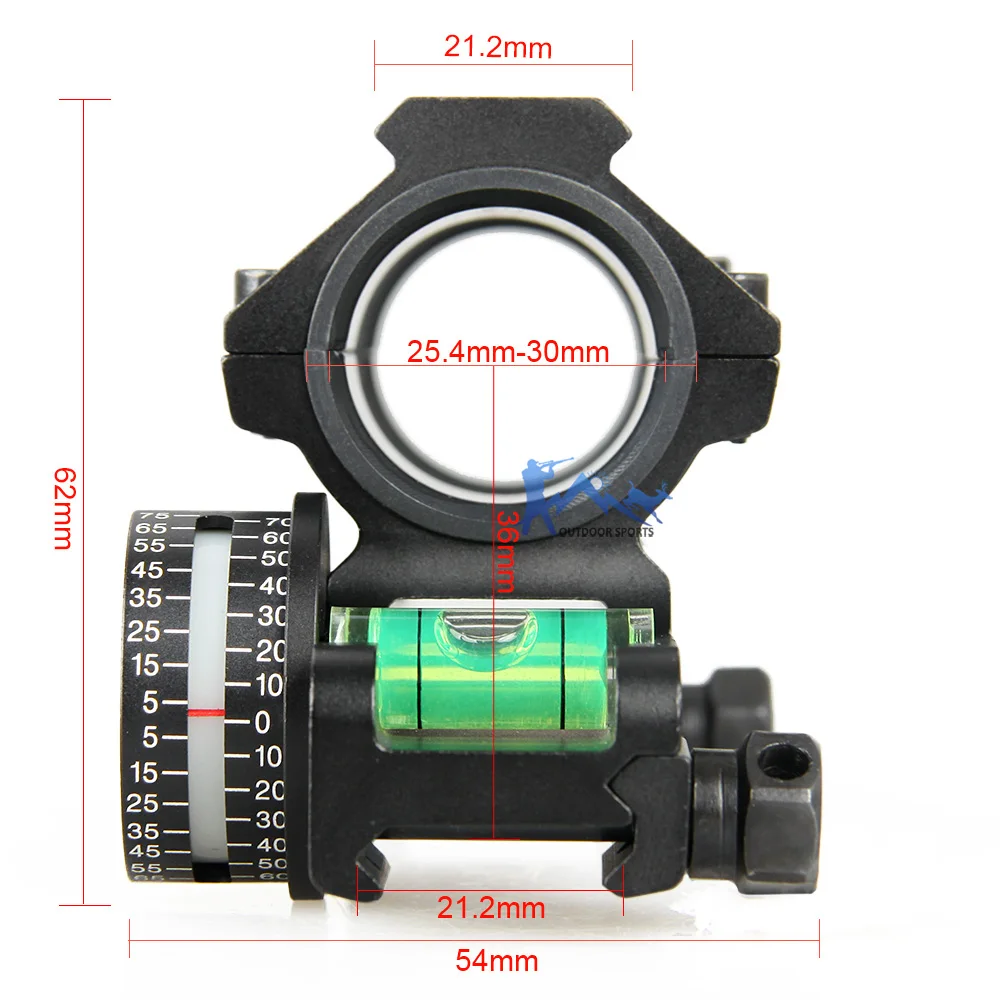 PPT Tactical Cantilever Weaver Forward Reach Dual Ring Scope Mount With Level Buble for Rifle OS24-0185 | Спорт и развлечения