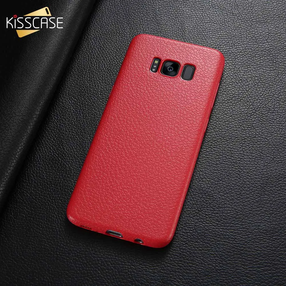 KISSCASE Ultra Thin Phone Case For Samsung Galaxy S8 S9 Plus Cover Leather Skin Shell Note 9 Cases |