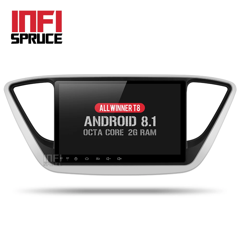 Infispruce автомобильный DVD gps для Hyundai Verna Solaris 2017 octa Core 9 &quotAndroid 8 1 ПК автомобиля Штатная
