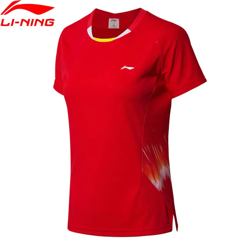 Женская футболка Li-Ning для соревнований по бадминтону спортивные футболки с
