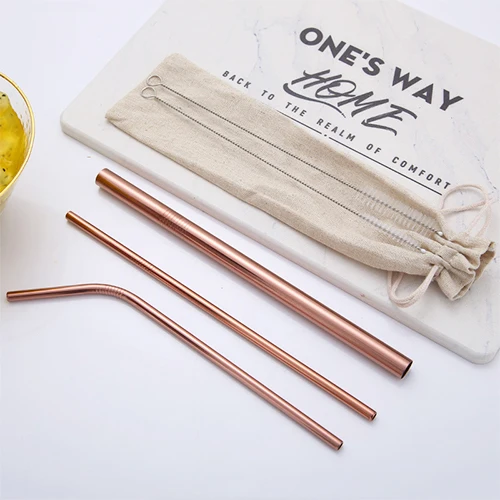 Colorful Reusable Stainless Steel Drinking Straws Spoon Tea Filter Coffee Beer Carbonator Stirring Tools Drinkware Accessories - Цвет: D1 Straw