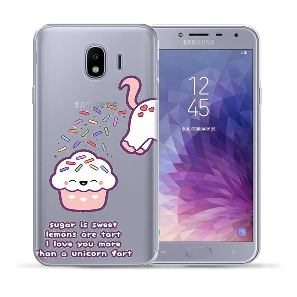 Бегемот Единорог Лошадь чехол для Samsung Galaxy J3 J5 J7 2016 2017 J2 Pro Prime J4 J6 J8 2018 Note 4 5 8 9 M10 M20