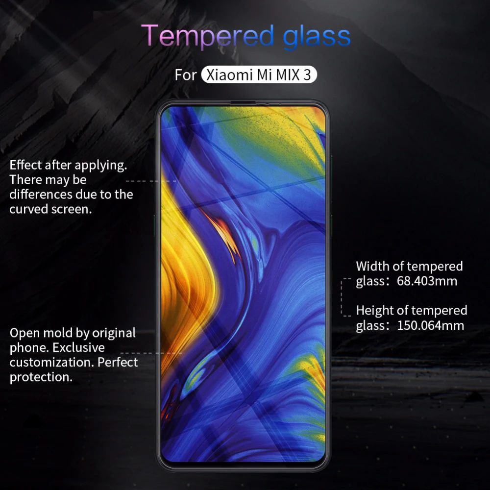 2 шт. закаленное стекло для xiaomi mi x 3 ультратонкая Защитная пленка экрана HATOLY