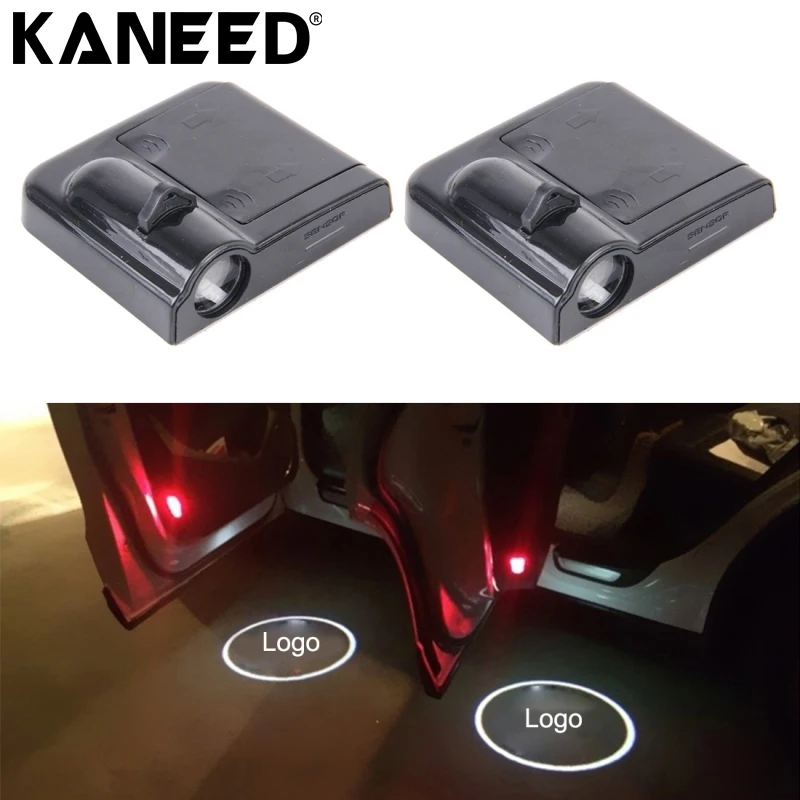 KANEED для сидения светодиодный логотип свет 2 шт led Призрак теней дверь автомобиля