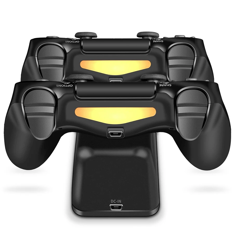 Док станция USB для контроллеров PS4 док быстрой зарядки джойстиков двойная