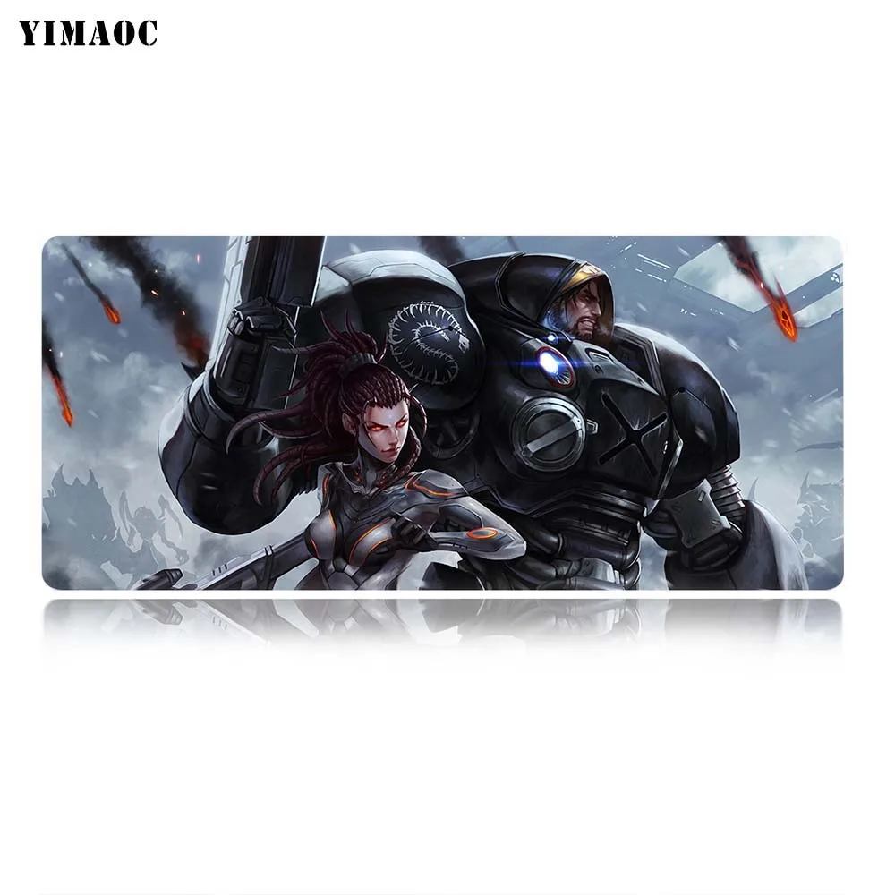 MP5 40x90cm YIMAOC Starcraft 2 коврик для мыши 40x90 см Коврик для компьютерной мыши Противоскользящий натуральный резиновый игровой коврик для мыши - Цвет: MP5 40x90cm