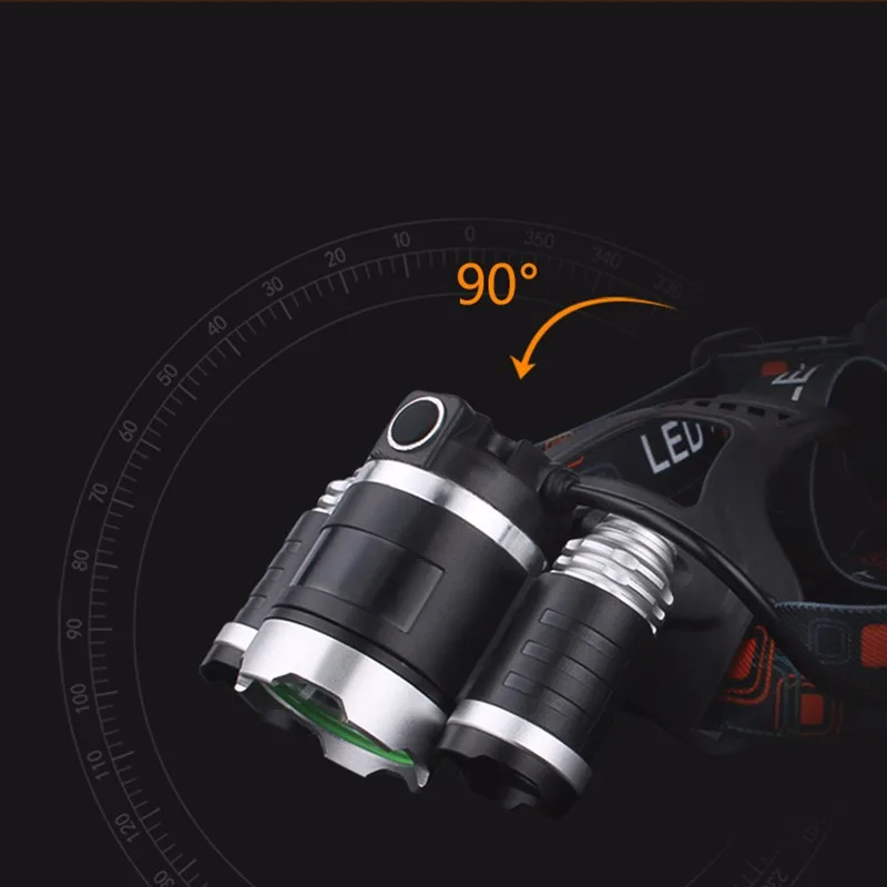 Z30 XM-L T6 3 светодиодный налобный фонарь, налобный фонарь, фонарь для кемпинга, рыбалки, Фонарь+ 2*18650 аккумулятор