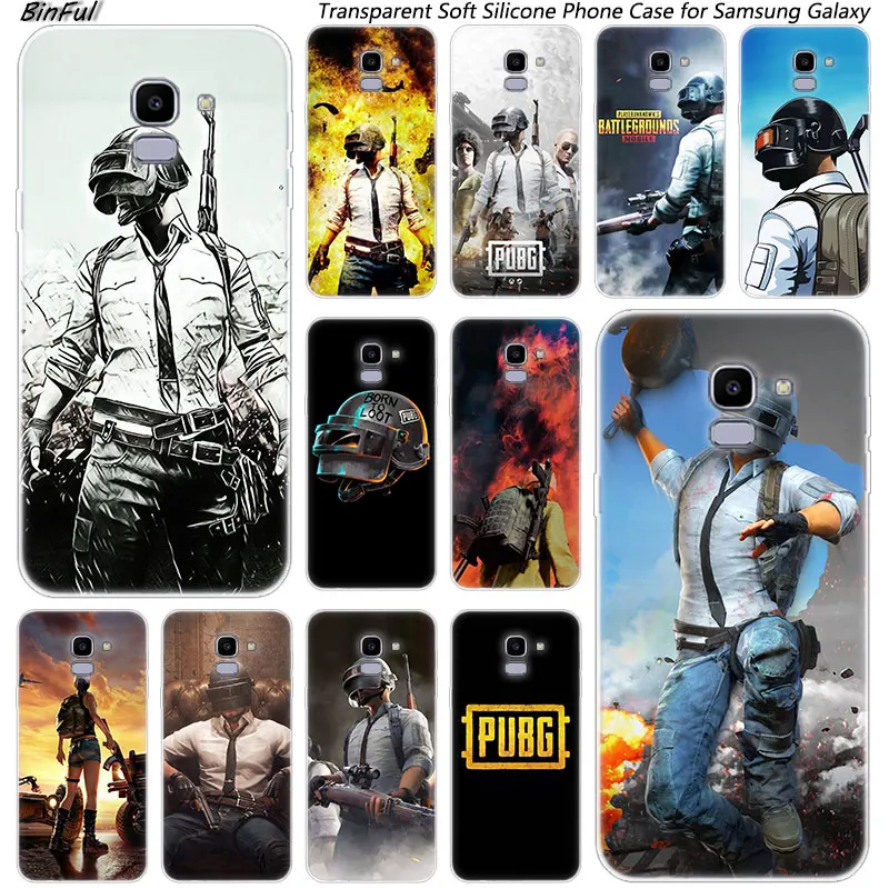 Мягкий силиконовый чехол Pubg game для Samsung Galaxy J8 J6 J4 2018 J2 Core J5 J7 Prime J3 2016 2017 EU Plus Модный