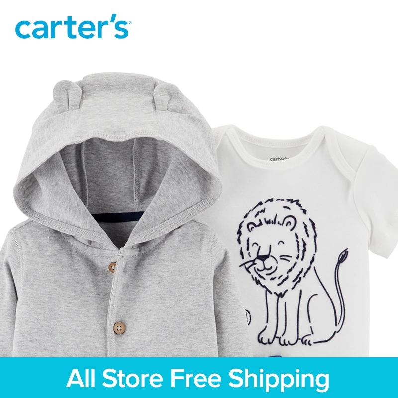 Carter's/комплект из 3 предметов мягкий хлопковый кардиган на пуговицах с