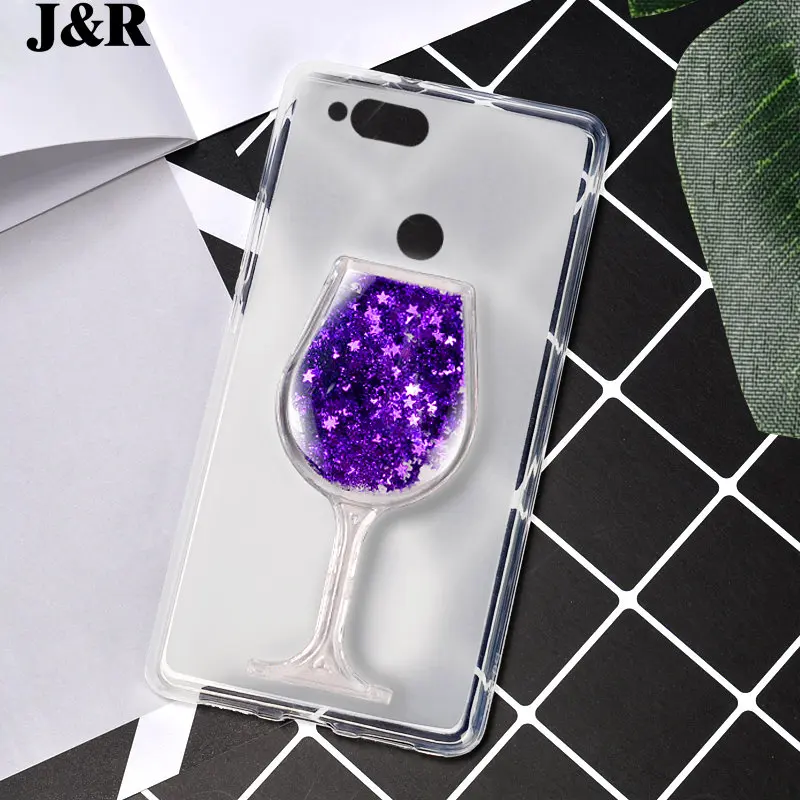Case For Huawei Honor 7X 7 X 3D Liquid Star Cover Honor7x Quicksand Dynamic Glitter Cute Red Wine Glass Cup Transparent Clear |