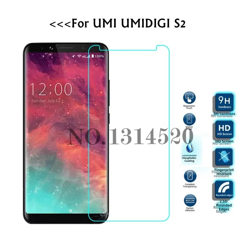 Для UMI UMIDIGI S2 закаленное стекло 2.5D 0 3 мм Ультра тонкая прозрачная защитная пленка