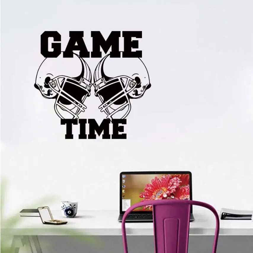 Домашний декор американский футбол шлемы время игры Спортивная настенная